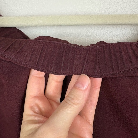 Scanlan Theodore Silk Off Shoulder Tiered Top Size S/M Bell Sleeves Boho Luxury - Picture 12 of 17